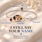 Personalized Pet Photo & Birthstone Bracelet — 8