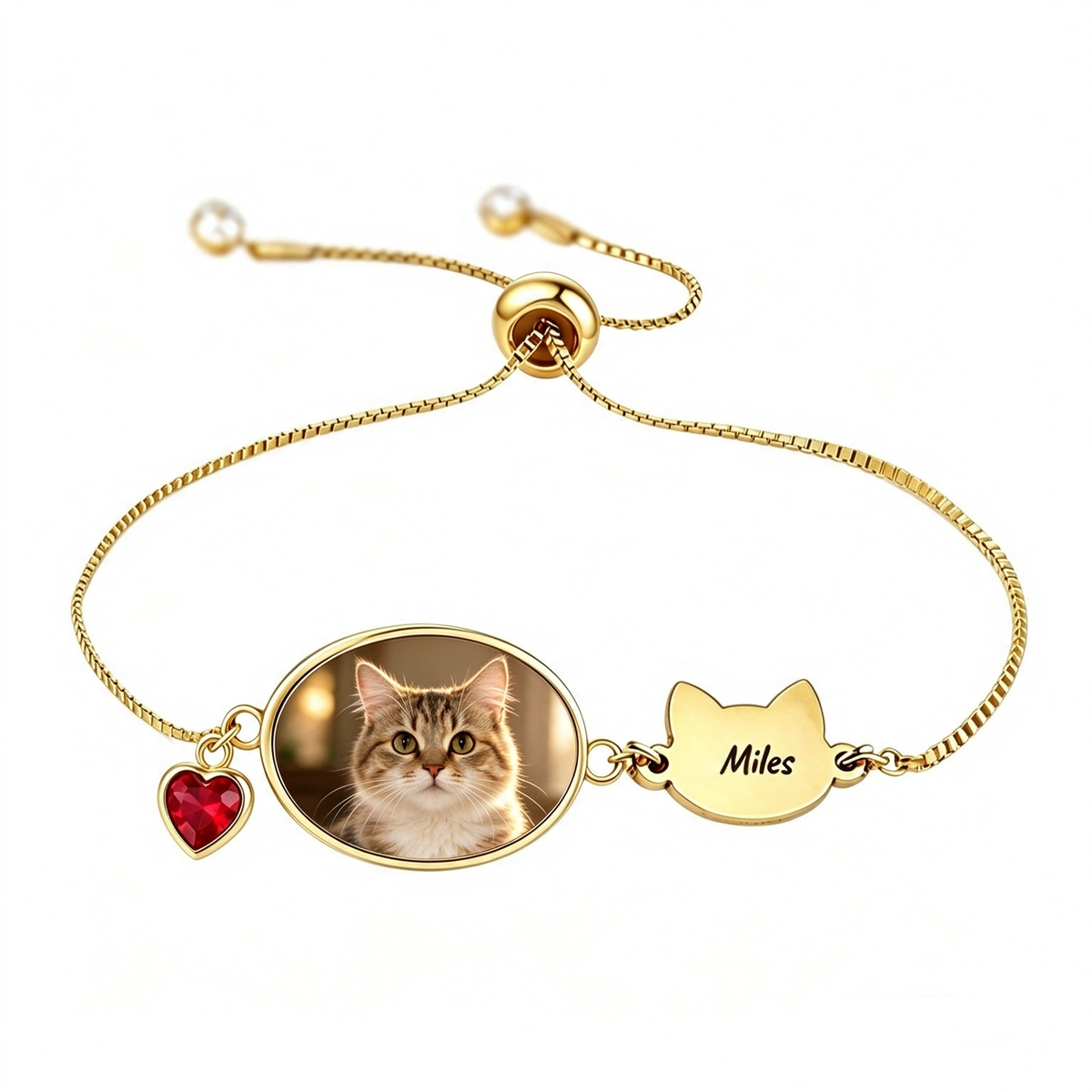 Personalized Pet Photo & Birthstone Bracelet — 4