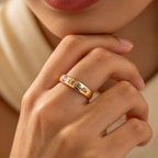 Pet Memorial Name & Birthstone Ring — 5