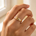 Pet Memorial Name & Birthstone Ring — 6