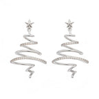 Spiral Christmas Tree Earrings — 2