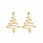 Spiral Christmas Tree Earrings — 3