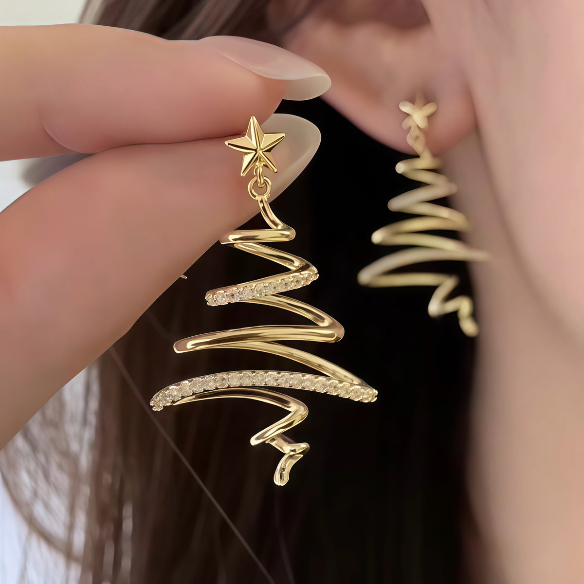 Spiral Christmas Tree Earrings — 6