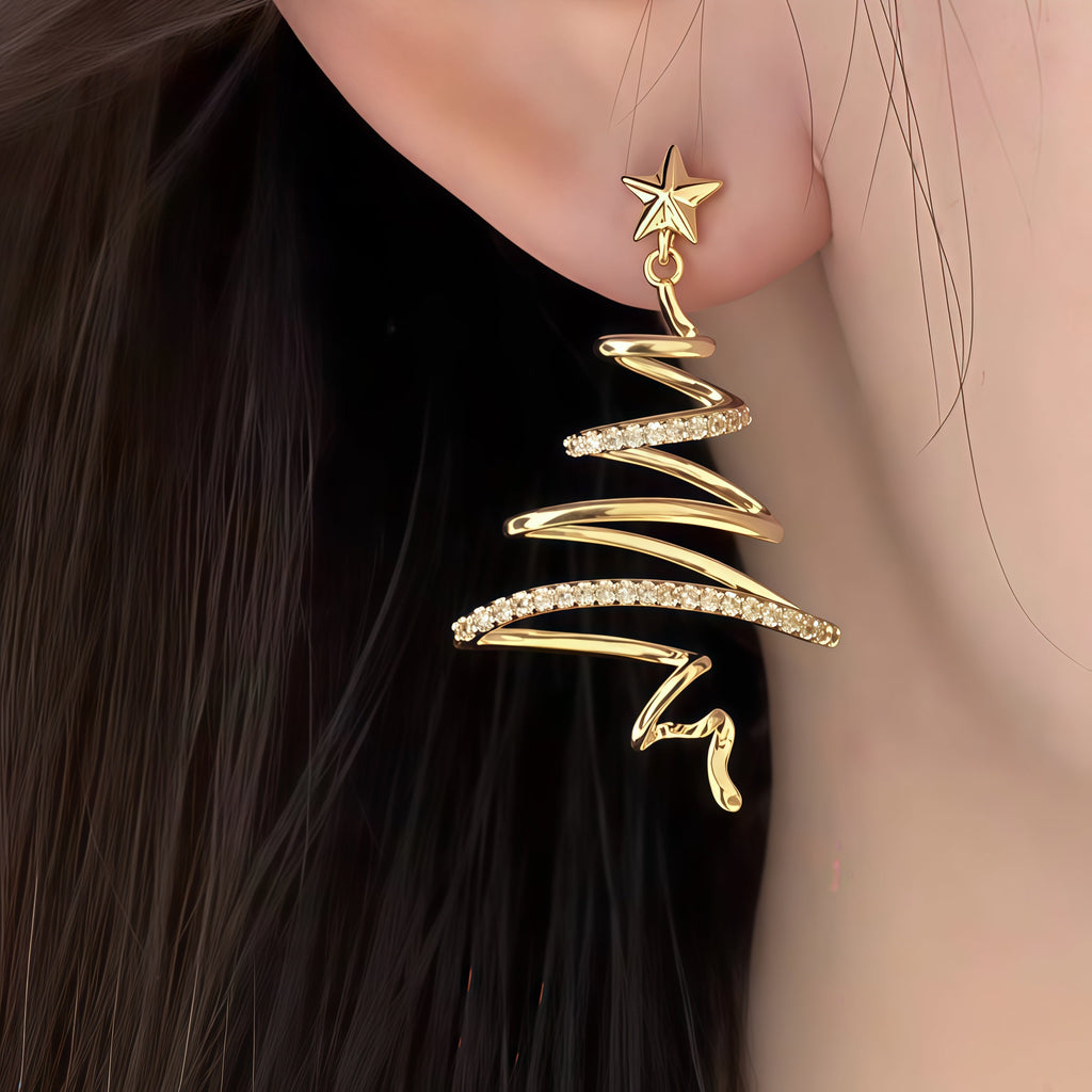 Spiral Christmas Tree Earrings — 4